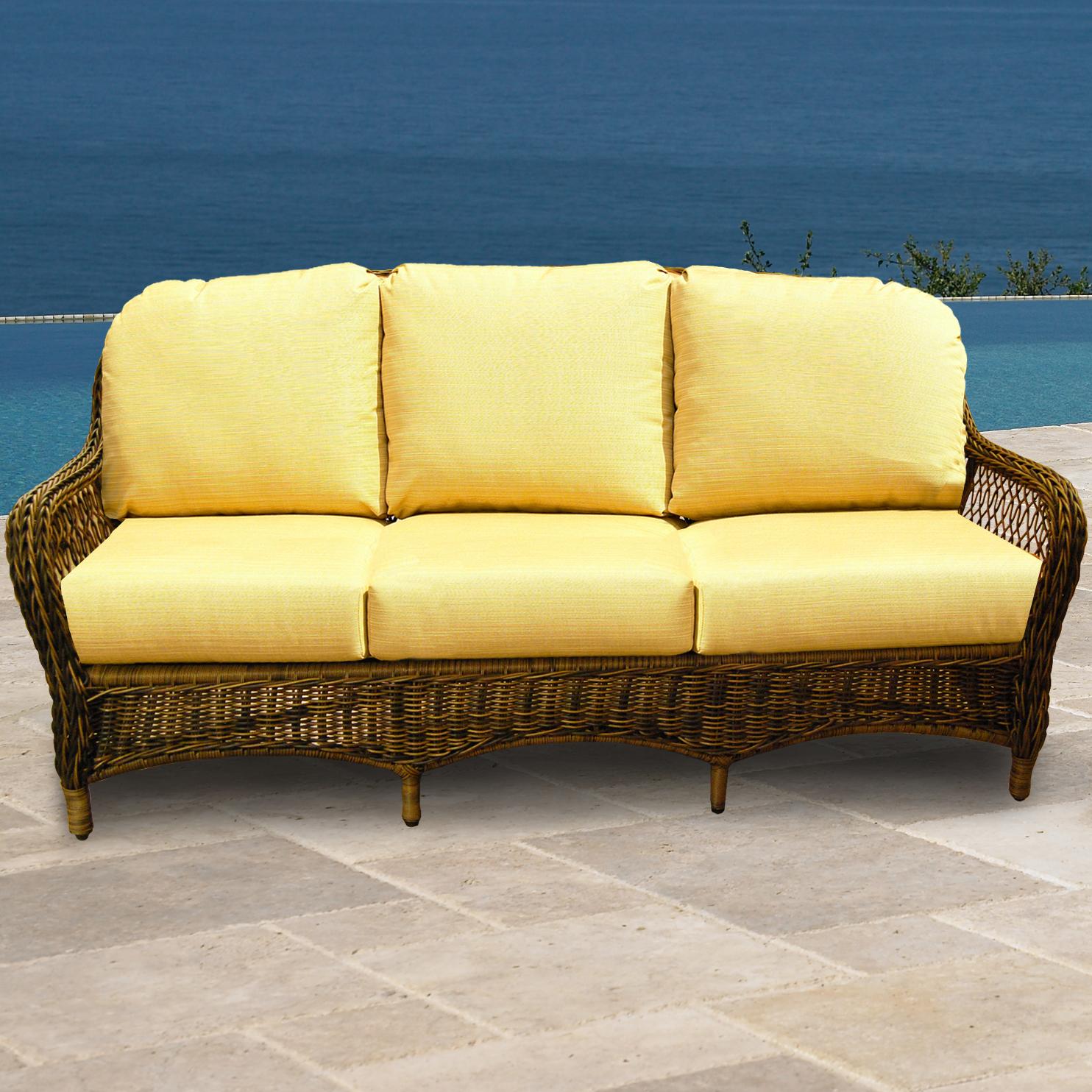 NorthCape International Berkshire Three Seater Wicker Sofa Find Your